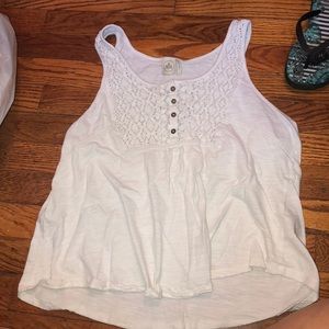 Slouchy white tank top